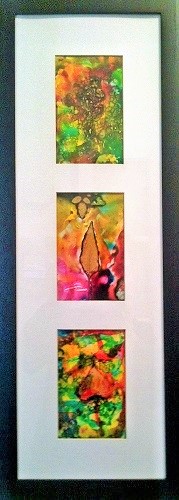 Trio of Leaves / 
      Framed 10